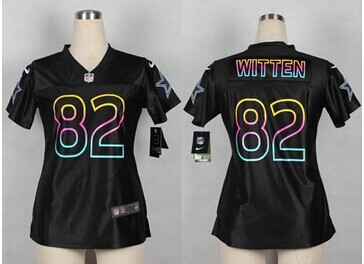Women's Nike Cowboys #82 Jason Witten Black NFL Fashion Game Jersey