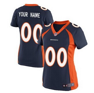 Women's Nike Denver Broncos Customized 2013 Blue Jersey