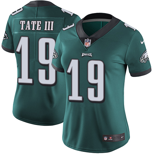 Women's Nike Eagles #19 Golden Tate III Midnight Green Team Color Women's Stitched NFL Vapor Untouchable Limited Jersey