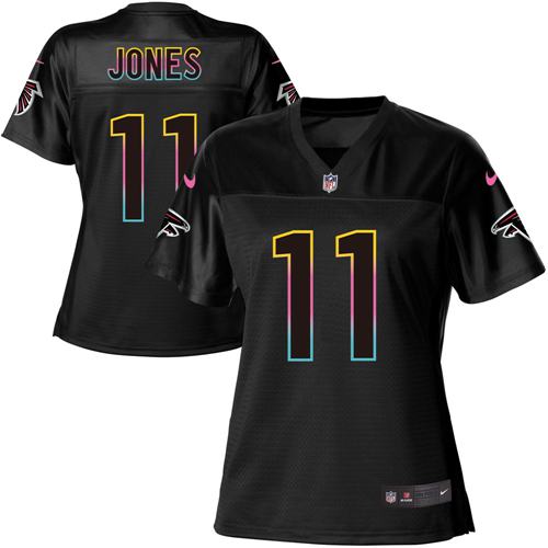 Women's Nike Falcons #11 Julio Jones Black NFL Fashion Game Jersey