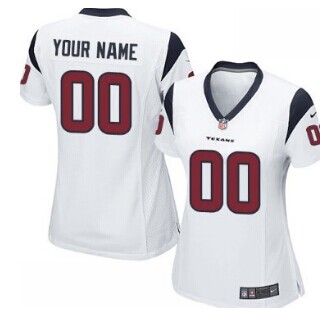 Women's Nike Houston Texans Customized White Jersey