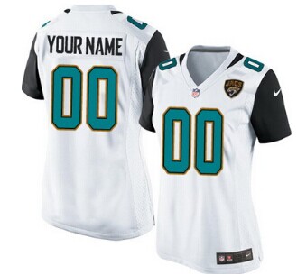 Women's Nike Jacksonville Jaguars Customized 2013 White Limited Jersey Women's Nike Jacksonville Jaguars Customized 2013 White Limited Jersey