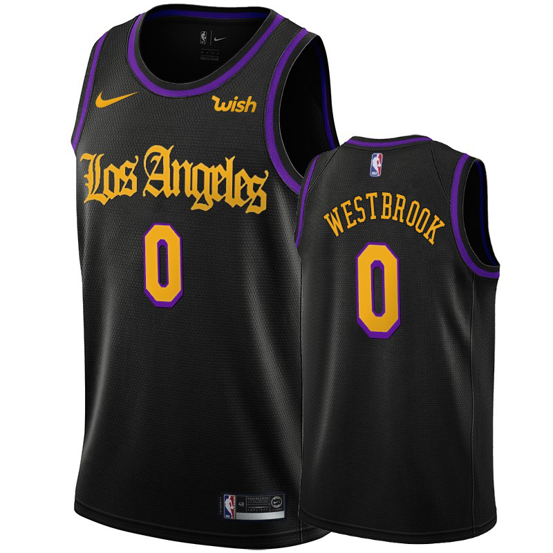 Women's Nike Lakers #0 Russell Westbrook Women's Black 2020 Latin Nights NBA Swingman Jersey Women's Nike Lakers #0 Russell Westbrook Women's Black 2020 Latin Nights NBA Swingman Jersey