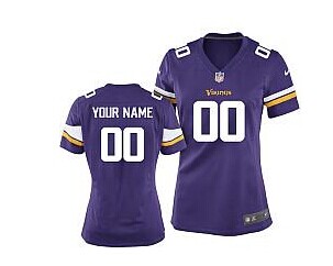 Women's Nike Minnesota Vikings Customized 2013 Purple Jersey Women's Nike Minnesota Vikings Customized 2013 Purple Jersey