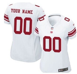 Women's Nike New York Giants Customized White Jersey Women's Nike New York Giants Customized White Jersey