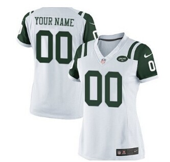 Women's Nike New York Jets Customized White Jersey Women's Nike New York Jets Customized White Jersey