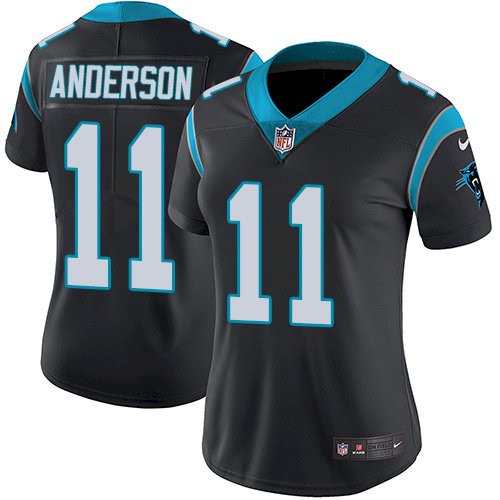 Women's Nike Panthers #11 Robby Anderson Black Team Color Women's Stitched NFL Vapor Untouchable Limited Jersey Women's Nike Panthers #11 Robby Anderson Black Team Color Women's Stitched NFL Vapor Untouchable Limited Jersey