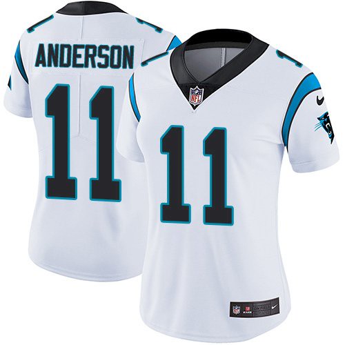 Women's Nike Panthers #11 Robby Anderson White Women's Stitched NFL Vapor Untouchable Limited Jersey Women's Nike Panthers #11 Robby Anderson White Women's Stitched NFL Vapor Untouchable Limited Jersey