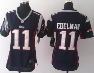 Women's Nike Patriots #11 Julian Edelman Navy Blue Team Color NFL Elite Jersey