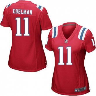 Women's Nike Patriots #11 Julian Edelman Red Alternate Stitched NFL Elite Jersey
