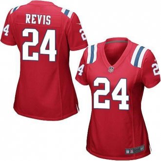 Women's Nike Patriots #24 Darrelle Revis Red Alternate Stitched NFL Elite Jersey