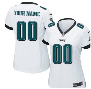 Women's Nike Philadelphia Eagles Customized White Jersey Women's Nike Philadelphia Eagles Customized White Jersey