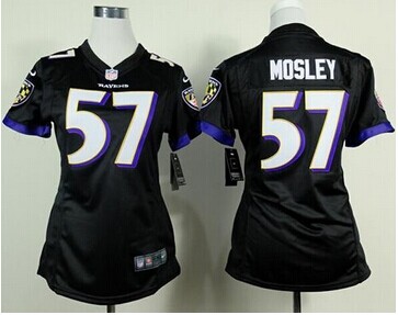 Women's Nike Ravens #57 C.J. Mosley Black Alternate NFL New Elite Jersey