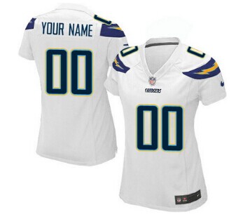Women's Nike San Diego Chargers Customized 2013 White Jersey Women's Nike San Diego Chargers Customized 2013 White Jersey