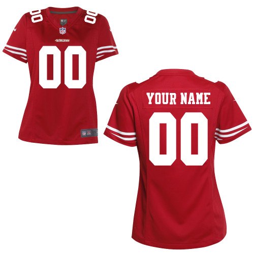 Women's NEW San Francisco 49ers Customized Game Team Color Jerseys Women's NEW San Francisco 49ers Customized Game Team Color Jerseys