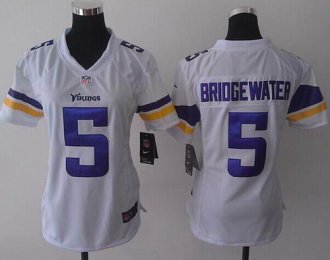 Women's Nike Vikings #5 Teddy Bridgewater White NFL Elite Jersey