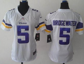 Women's Nike Vikings #5 Teddy Bridgewater White NFL Limited Jersey