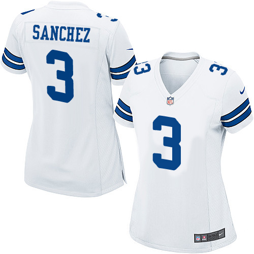 Women's NikeNFL Dallas Cowboys #3 Mark Sanchez White Game Jersey