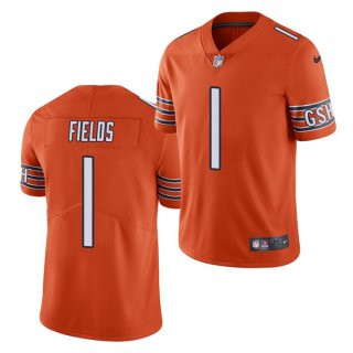Women's Orange Chicago Bears #1 Justin Fields 2021 NFL Draft Vapor untouchable Limited Stitched Jersey Women's Orange Chicago Bears #1 Justin Fields 2021 NFL Draft Vapor untouchable Limited Stitched Jersey