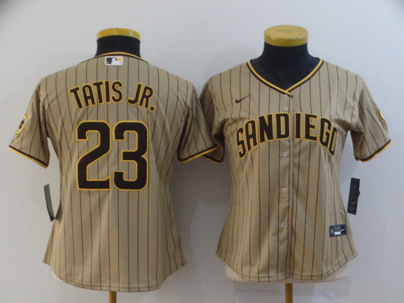 Women's Padres 23 Fernando Tatis Jr. Brown Nike 2020 Cool Base Jersey Women's Padres 23 Fernando Tatis Jr. Brown Nike 2020 Cool Base Jersey