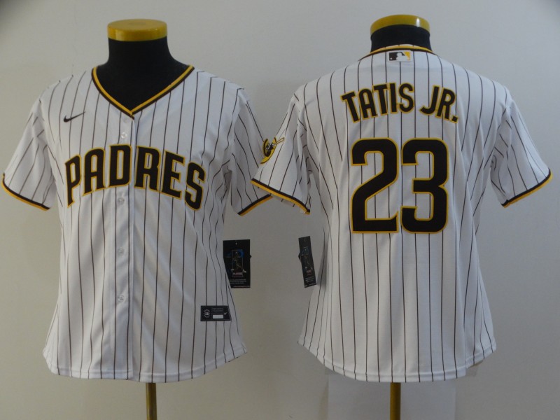 Women's Padres 23 Fernando Tatis Jr. white Nike 2020 Cool Base Jersey Women's Padres 23 Fernando Tatis Jr. white Nike 2020 Cool Base Jersey