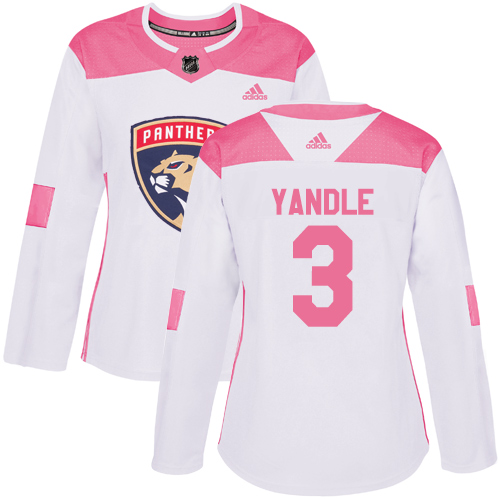 Women's Panthers #3 Keith Yandle White Pink Authentic Fashion Women's Stitched Hockey Jersey Women's Panthers #3 Keith Yandle White Pink Authentic Fashion Women's Stitched Hockey Jersey