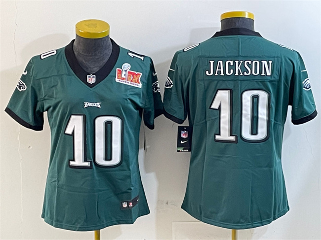 Women's Philadelphia Eagles #10 DeSean Jackson Green 2025 Super Bowl LIX Patch Vapor Untouchable Limited Stitched Football Jersey(Run Small) Women's Philadelphia Eagles #10 DeSean Jackson Green 2025 Super Bowl LIX Patch Vapor Untouchable Limited Stitched Football Jersey(Run Small)