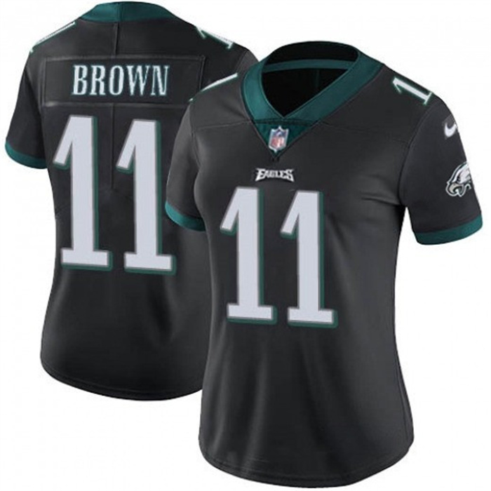 Women's Philadelphia Eagles #11 A.J. Brown Black Vapor Untouchable Limited Stitched Football Jersey(Run Small) Women's Philadelphia Eagles #11 A.J. Brown Black Vapor Untouchable Limited Stitched Football Jersey(Run Small)