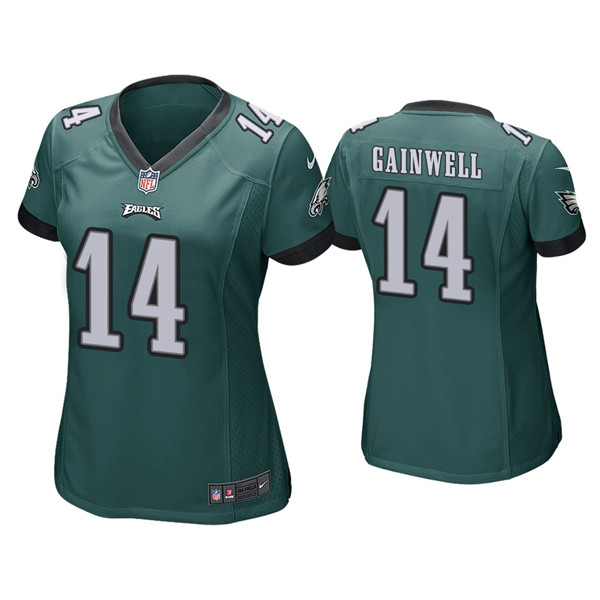 Women's Philadelphia Eagles #14 Kenneth Gainwell Green Vapor Untouchable Limited Stitched Football Jersey(Run Small) Women's Philadelphia Eagles #14 Kenneth Gainwell Green Vapor Untouchable Limited Stitched Football Jersey(Run Small)
