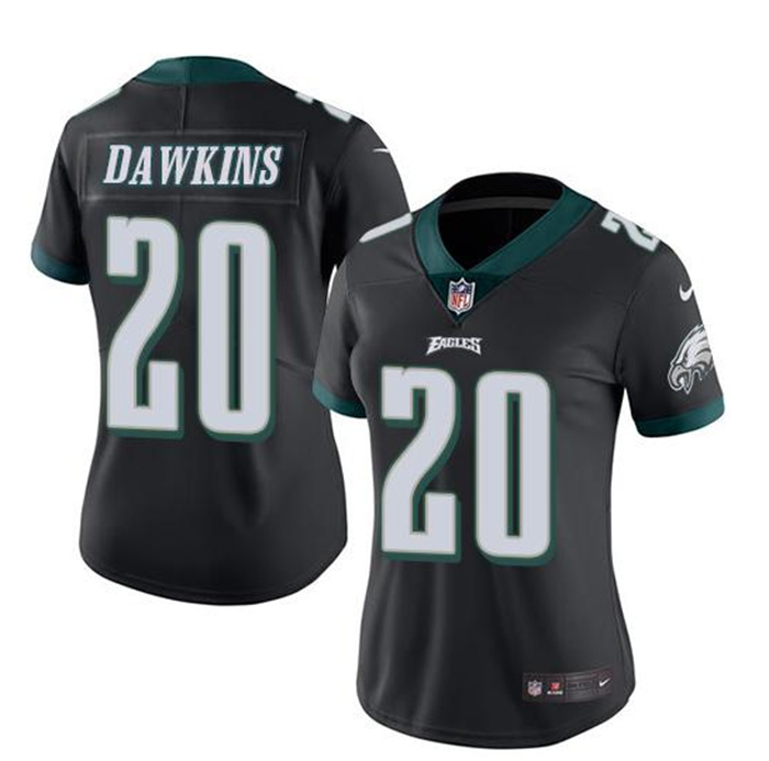 Women's Philadelphia Eagles #20 Brian Dawkins Black Vapor Untouchable Limited Stitched Football Jersey(Run Small)