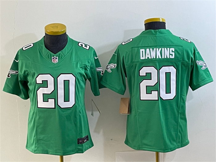 Women's Philadelphia Eagles #20 Brian Dawkins Green 2023 F.U.S.E. Stitched Football Jersey(Run Small) Women's Philadelphia Eagles #20 Brian Dawkins Green 2023 F.U.S.E. Stitched Football Jersey(Run Small)
