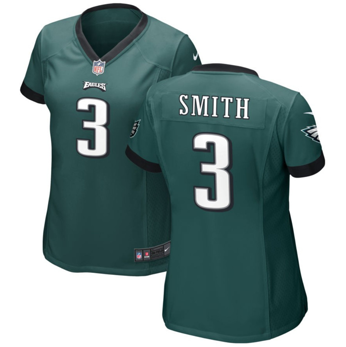 Women's Philadelphia Eagles #3 Nolan Smith Green 2023 Draft Stitched Football Jersey(Run Small) Women's Philadelphia Eagles #3 Nolan Smith Green 2023 Draft Stitched Football Jersey(Run Small)