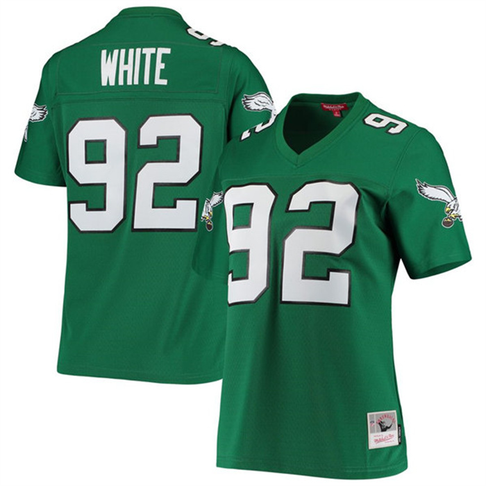 Women's Philadelphia Eagles #92 Reggie White Green 1990 Mitchell & Ness Stitched Football Jersey(Run Small) Women's Philadelphia Eagles #92 Reggie White Green 1990 Mitchell & Ness Stitched Football Jersey(Run Small)