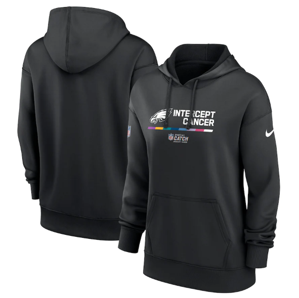 Women's Philadelphia Eagles 2022 Black NFL Crucial Catch Therma Performance Pullover Hoodie(Run Small) Women's Philadelphia Eagles 2022 Black NFL Crucial Catch Therma Performance Pullover Hoodie(Run Small)