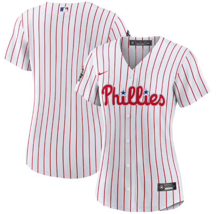 Women's Philadelphia Phillies Blank White 2022 World Series Flex Base Stitched Baseball Jersey(Run Small) Women's Philadelphia Phillies Blank White 2022 World Series Flex Base Stitched Baseball Jersey(Run Small)