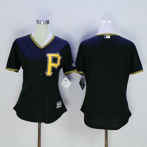 Women's Pirates Customized Black Fashion Stitched MLB Jersey Women's Pirates Customized Black Fashion Stitched MLB Jersey