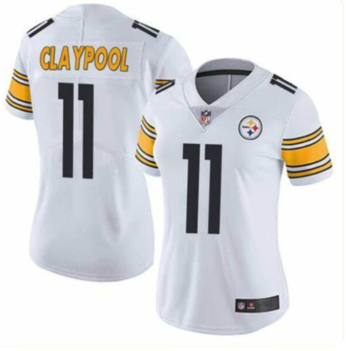 Women's Pittsburgh Steelers #11 Chase Claypool White Vapor Untouchaable Limited Stitched Jersey(Run Small) Women's Pittsburgh Steelers #11 Chase Claypool White Vapor Untouchaable Limited Stitched Jersey(Run Small)