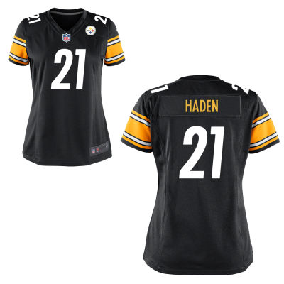 Women's Pittsburgh Steelers #21 Joe Haden Nike Black Jersey (1)