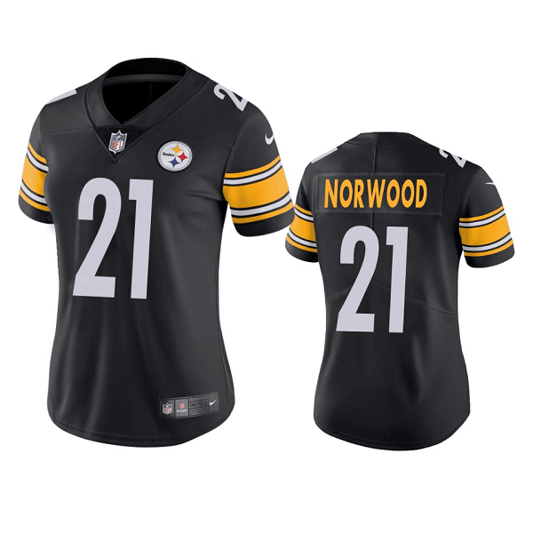 Women's Pittsburgh Steelers #21 Tre Norwood Black Vapor Untouchable Limited Stitched Jersey(Run Small) Women's Pittsburgh Steelers #21 Tre Norwood Black Vapor Untouchable Limited Stitched Jersey(Run Small)