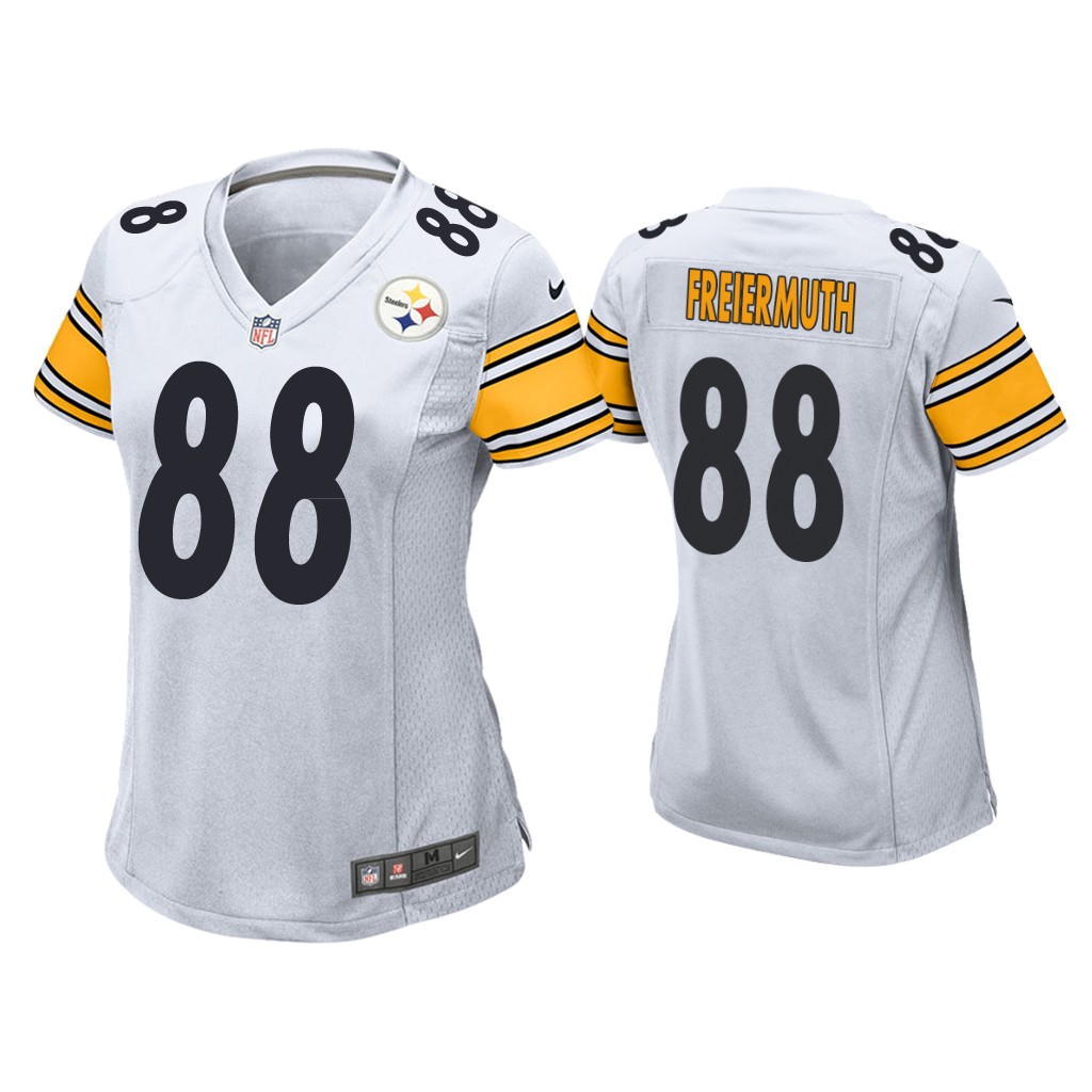 Women's Pittsburgh Steelers #88 Pat Freiermuth White Game Jersey Women's Pittsburgh Steelers #88 Pat Freiermuth White Game Jersey