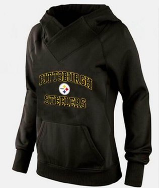 Women's Pittsburgh Steelers Heart & Soul Pullover Hoodie Black Women's Pittsburgh Steelers Heart & Soul Pullover Hoodie Black