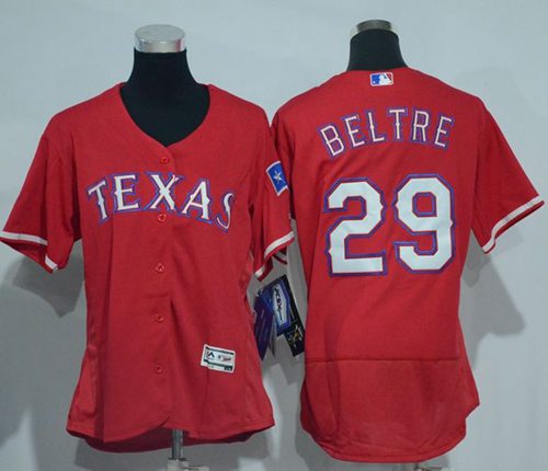 Women's Rangers #29 Adrian Beltre Red Flexbase Authentic Stitched MLB Jersey Women's Rangers #29 Adrian Beltre Red Flexbase Authentic Stitched MLB Jersey