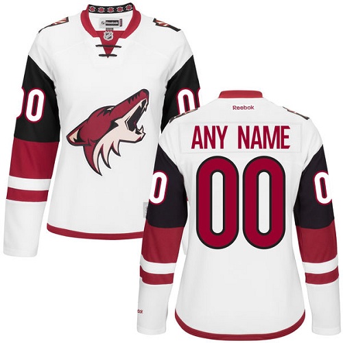 Women's Reebok Arizona Coyotes Customized Authentic White Away NHL Jersey Women's Reebok Arizona Coyotes Customized Authentic White Away NHL Jersey