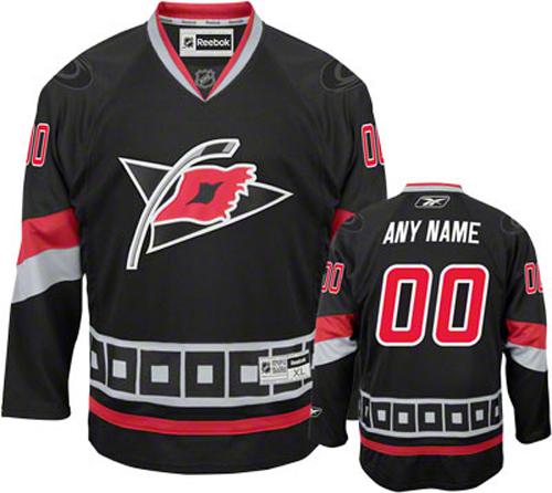 Women's Reebok Carolina Hurricanes Customized Authentic Black Third NHL Jersey
