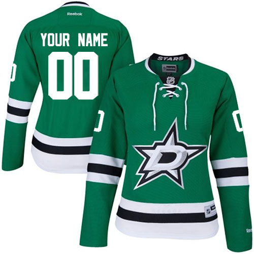 Women's Reebok Dallas Stars Customized Authentic Green Home NHL Jersey Women's Reebok Dallas Stars Customized Authentic Green Home NHL Jersey