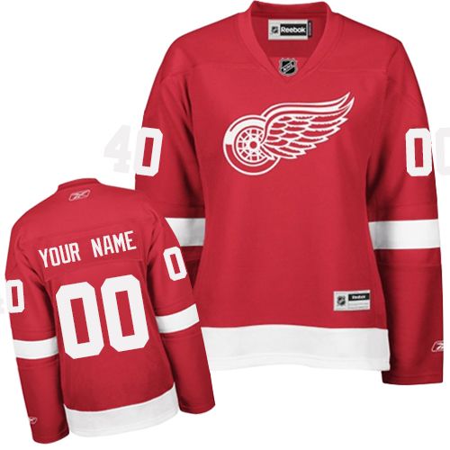 Women's Reebok Detroit Red Wings Customized Authentic Red Home NHL Jersey Women's Reebok Detroit Red Wings Customized Authentic Red Home NHL Jersey