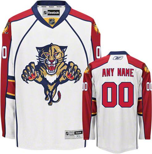 Women's Reebok Florida Panthers Customized Authentic White Away NHL Jersey