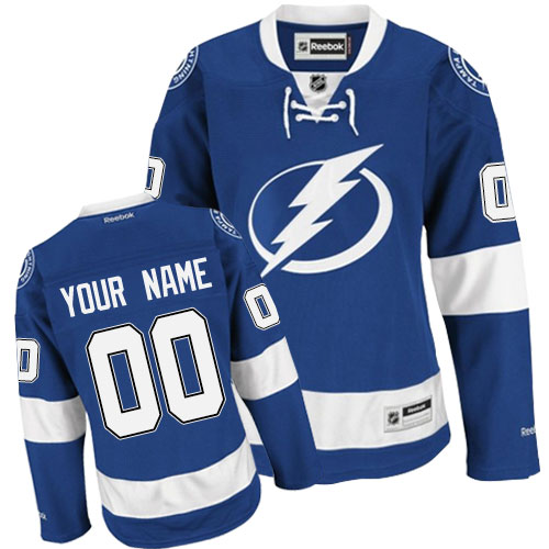 Women's Reebok Tampa Bay Lightning Customized Authentic Royal Blue Home NHL Jersey Women's Reebok Tampa Bay Lightning Customized Authentic Royal Blue Home NHL Jersey