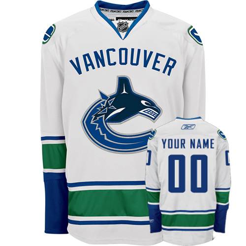 Women's Reebok Vancouver Canucks Customized Authentic White Away NHL Jersey Women's Reebok Vancouver Canucks Customized Authentic White Away NHL Jersey