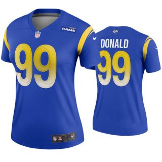 Women's Royal Los Angeles Rams #99 Aaron Donald 2020 Stitched Jersey Women's Royal Los Angeles Rams #99 Aaron Donald 2020 Stitched Jersey